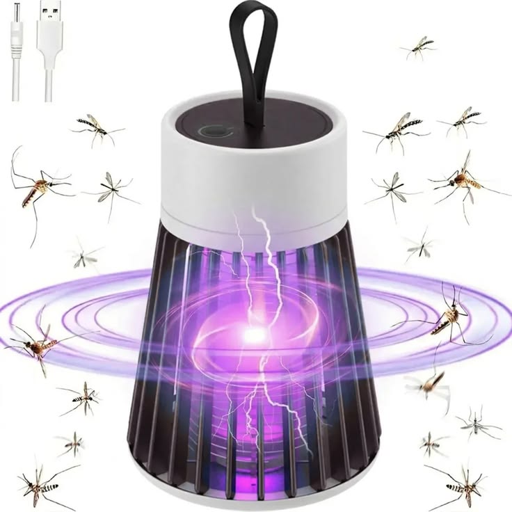 Rechargeable UV Mosquito Killer Lamp – Electric Insect Zapper Trap with LED Light