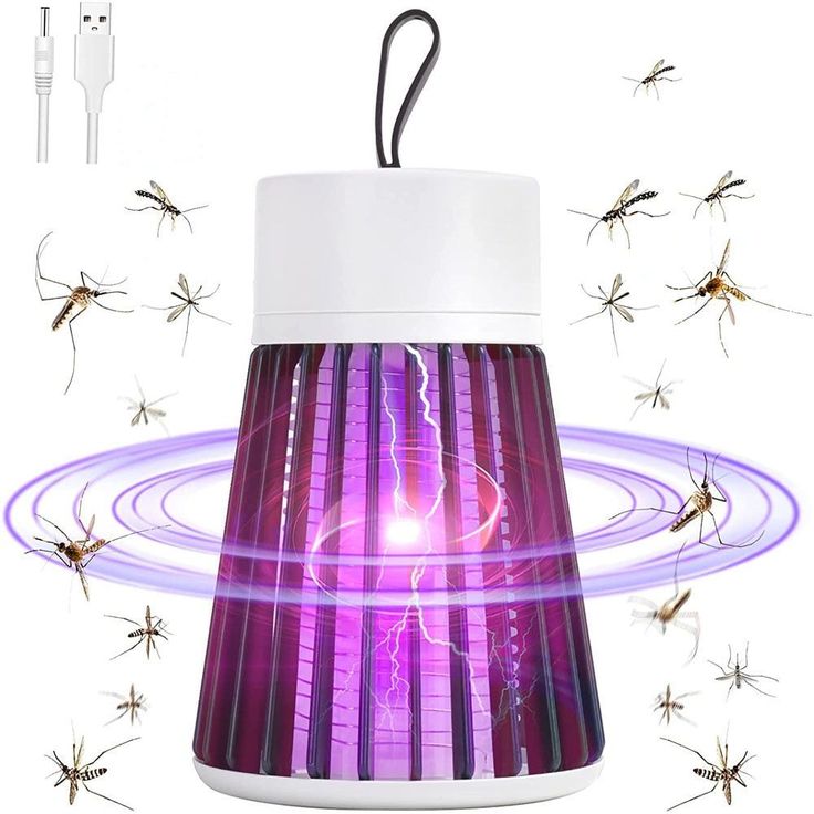 Rechargeable UV Mosquito Killer Lamp – Electric Insect Zapper Trap with LED Light